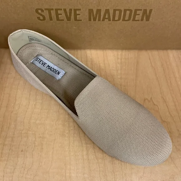 STEVE MADDEN Sabin Knit Flats Natural NIB